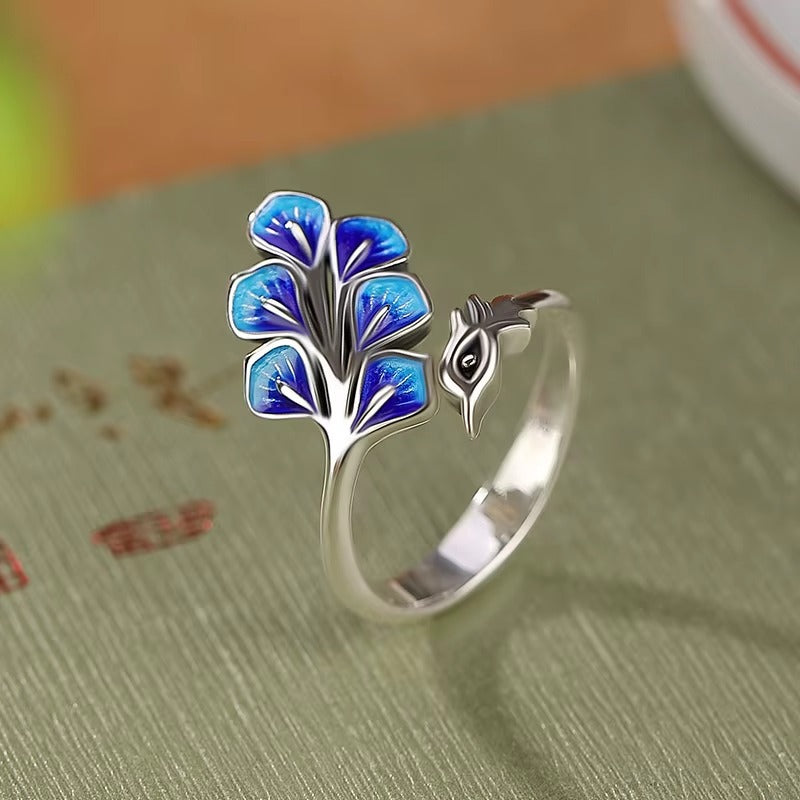 Blauer Pfau Ring
