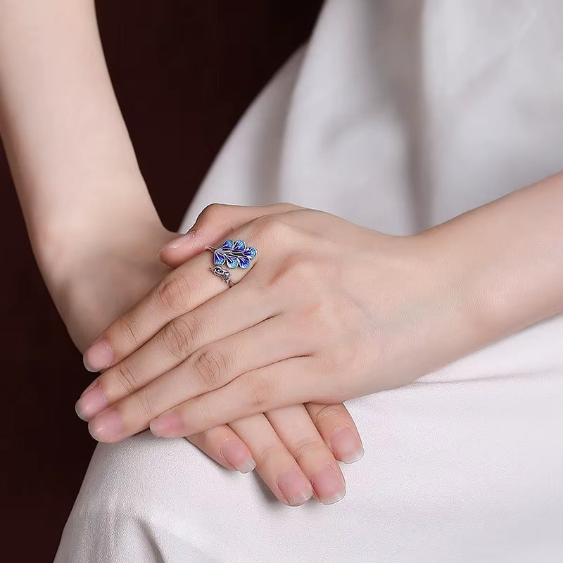 Blauer Pfau Ring