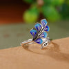 Blauer Pfau Ring