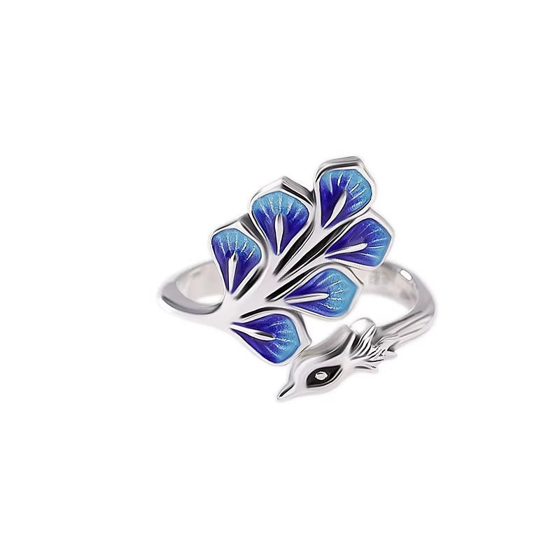 Blauer Pfau Ring